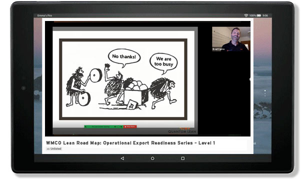 Newsletter Lean Training - Image of Screen Sharing from Zoom Meeting