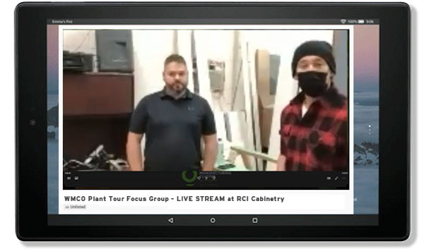 WMCO Plant Tour Focus Group – LIVE STREAM at RCI Cabinetry